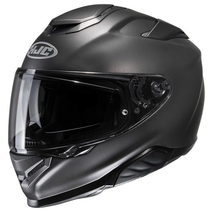 HJC RPHA 71 Solid Helmet Semi-Flat Titanium - Front Side View