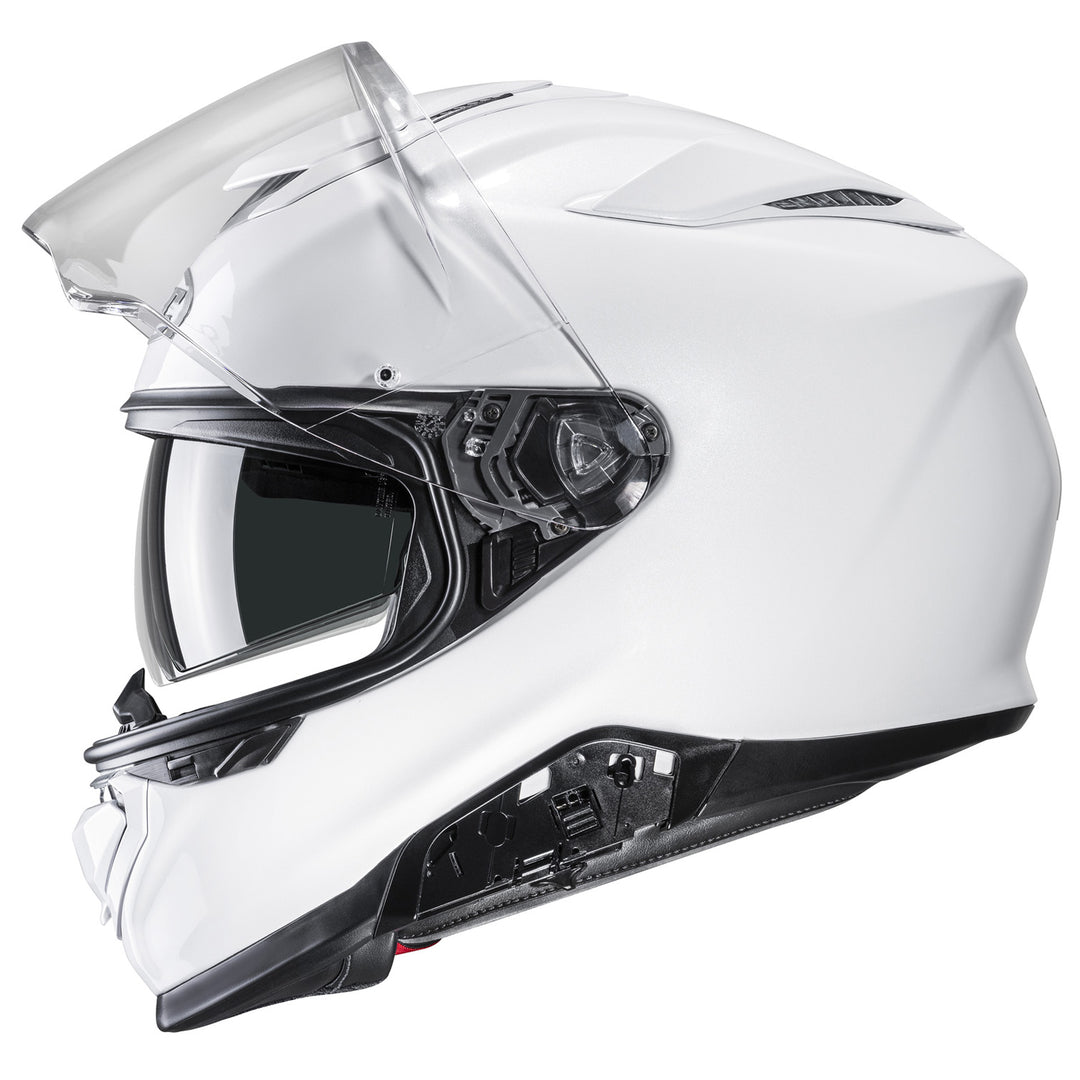 HJC RPHA 71 Solid Helmet White - Left Side View with Faceshield Lifted