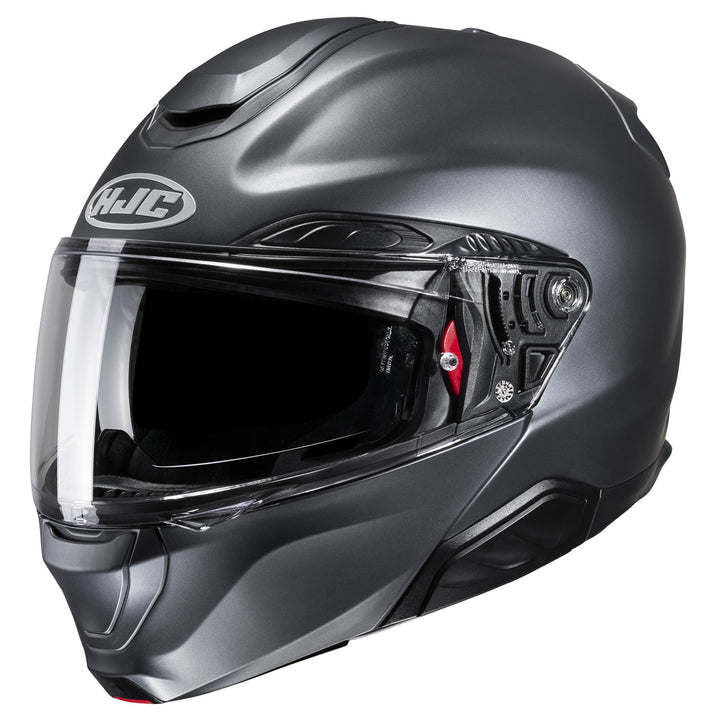 HJC RPHA 91 Solid Helmet Semi-Flat Anthracite - Front Side View