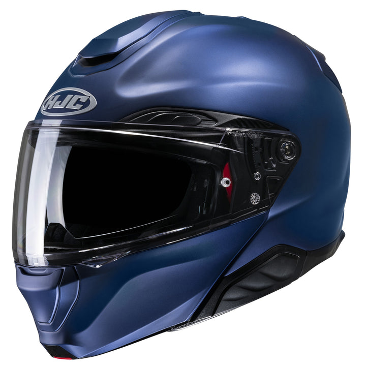 HJC RPHA 91 Solid Helmet Semi-Flat Metallic Blue - Front Side View