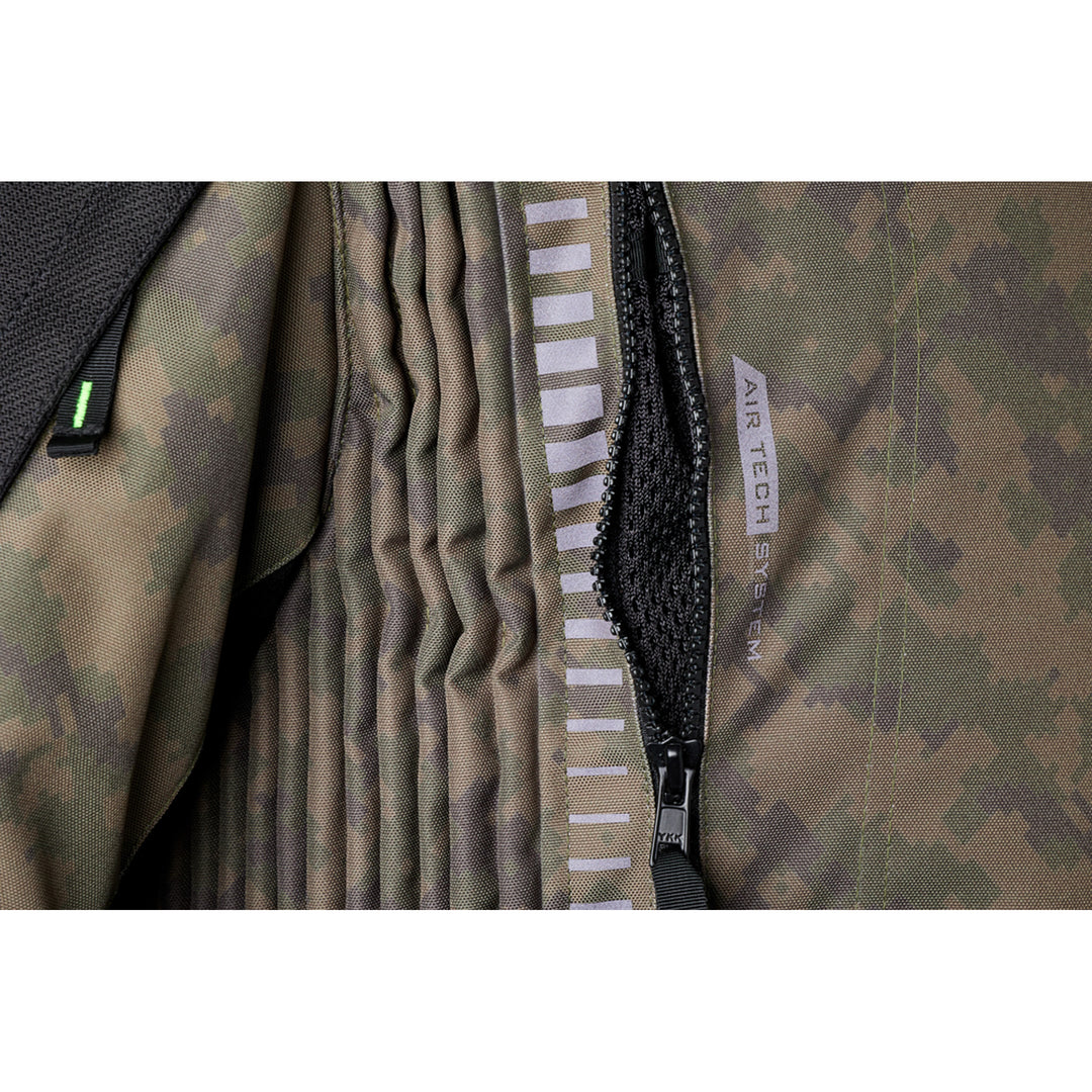 RST Pro Series Ranger CE Jacket Digi Green - Close-Up of Open Rear Side Vent