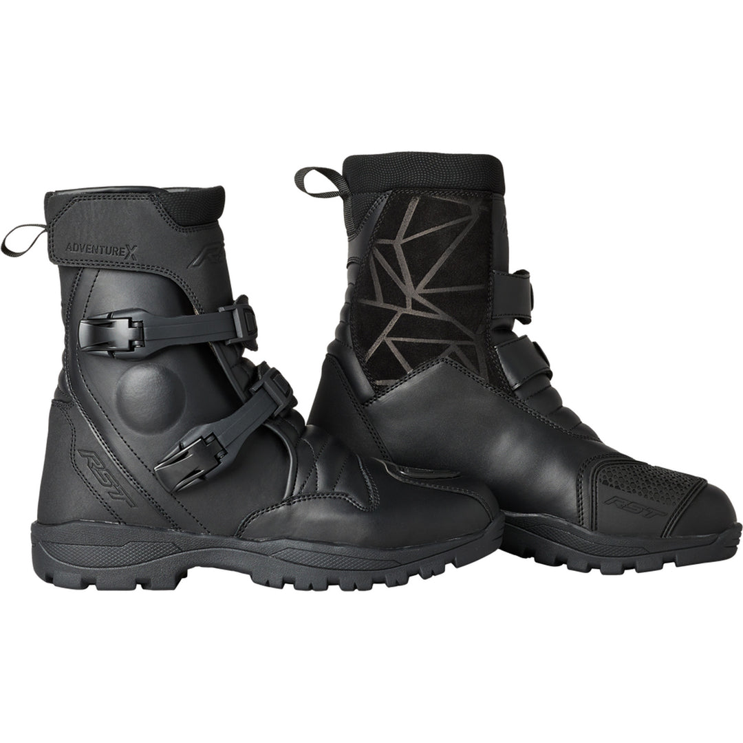 RST Adventure-X Mid CE Waterproof Boots Black - Side View of Pair
