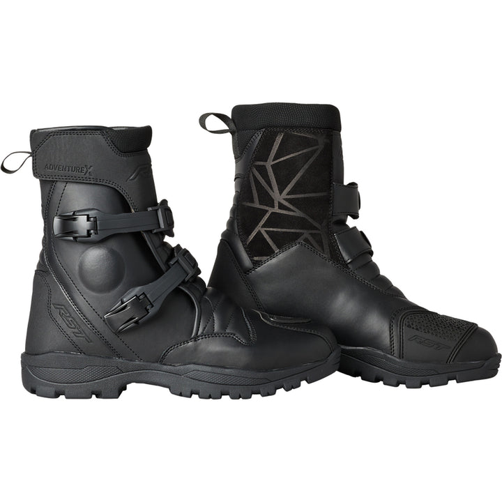 RST Adventure-X Mid CE Waterproof Boots Black - Side View of Pair
