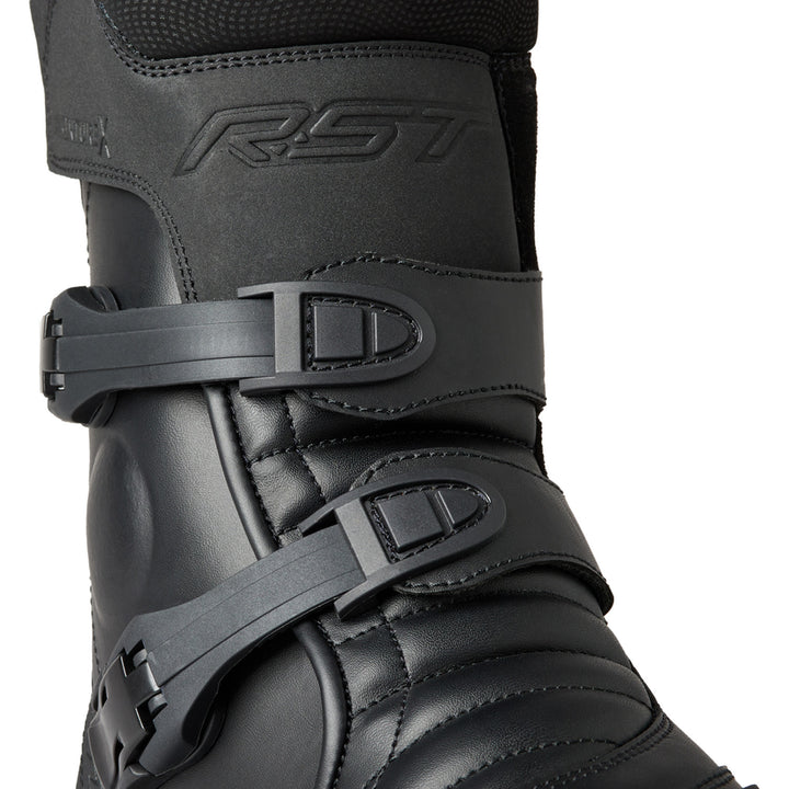 RST Adventure-X Mid CE Waterproof Boots Black - Close-Up of Buckles
