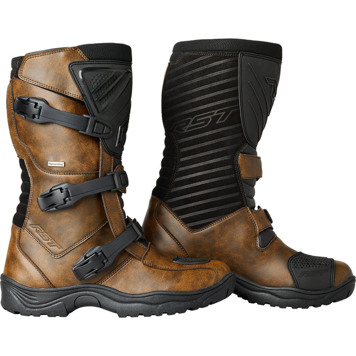 RST Pro Series Ambush CE Waterproof Boots Brown - Side View of Pair