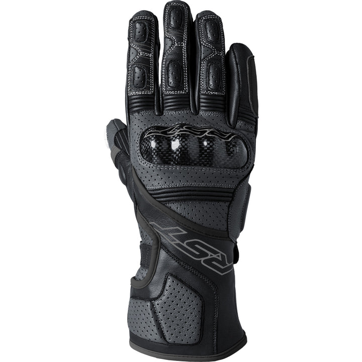 RST Fulcrum CE Gloves Black/Black/Black - Back of Hand View