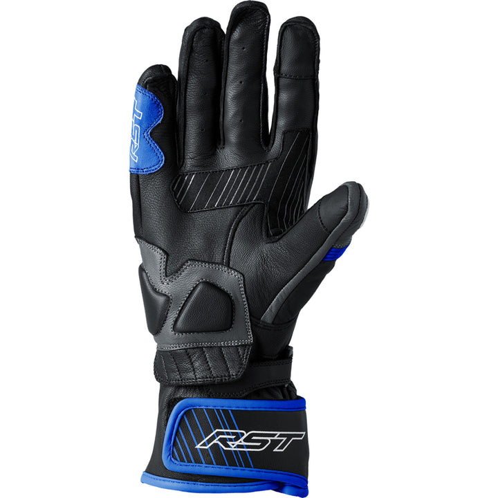 RST Fulcrum CE Gloves Grey/Blue/Black - Palm View