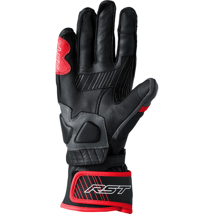 RST Fulcrum CE Gloves Grey/Red/Black - Palm View