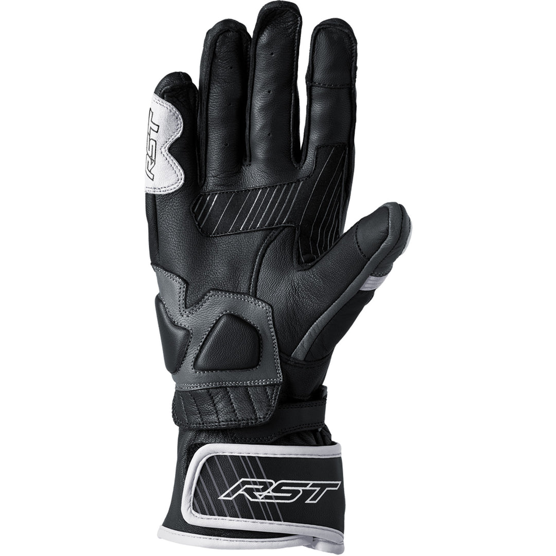 RST Fulcrum CE Gloves Grey/White/Black - Palm View