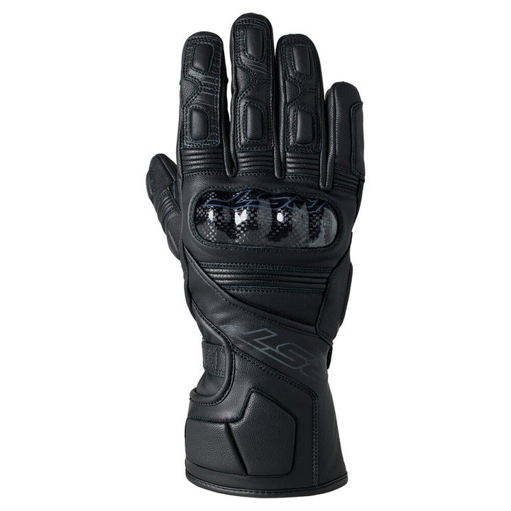 RST Fulcrum CE Waterproof Gloves Black/Black - Back of Hand View
