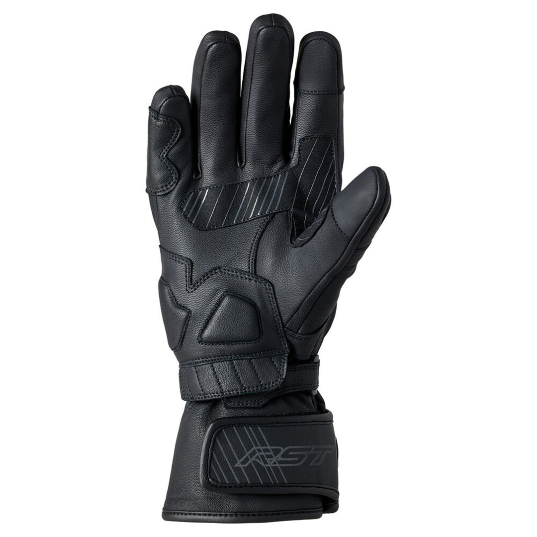 RST Fulcrum CE Waterproof Gloves Black/Black - Palm View