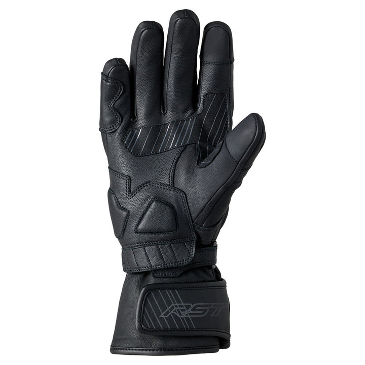 RST Fulcrum CE Waterproof Gloves Black/Black - Palm View