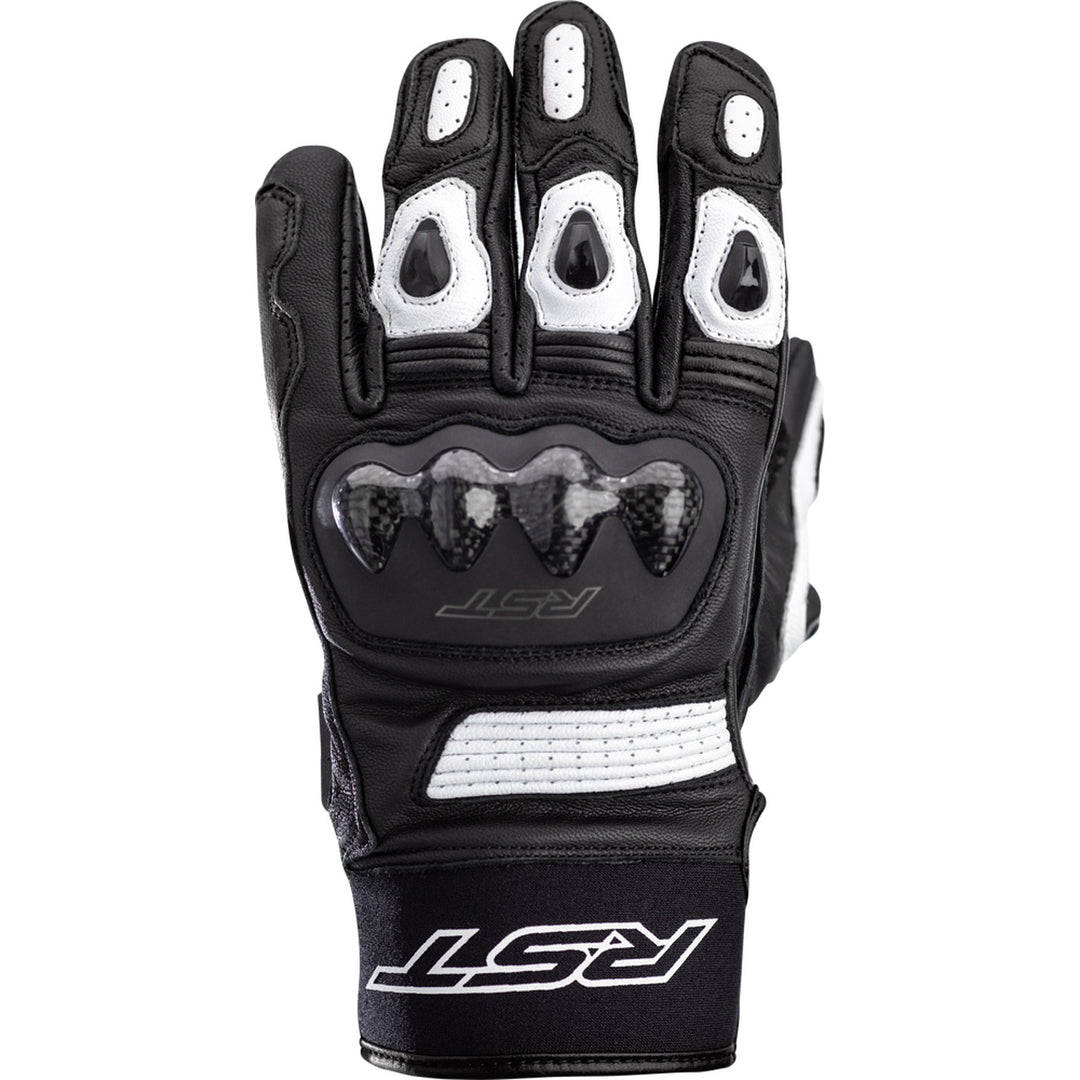 RST Freestyle 2 CE Gloves Black/White/White - Back of Hand View