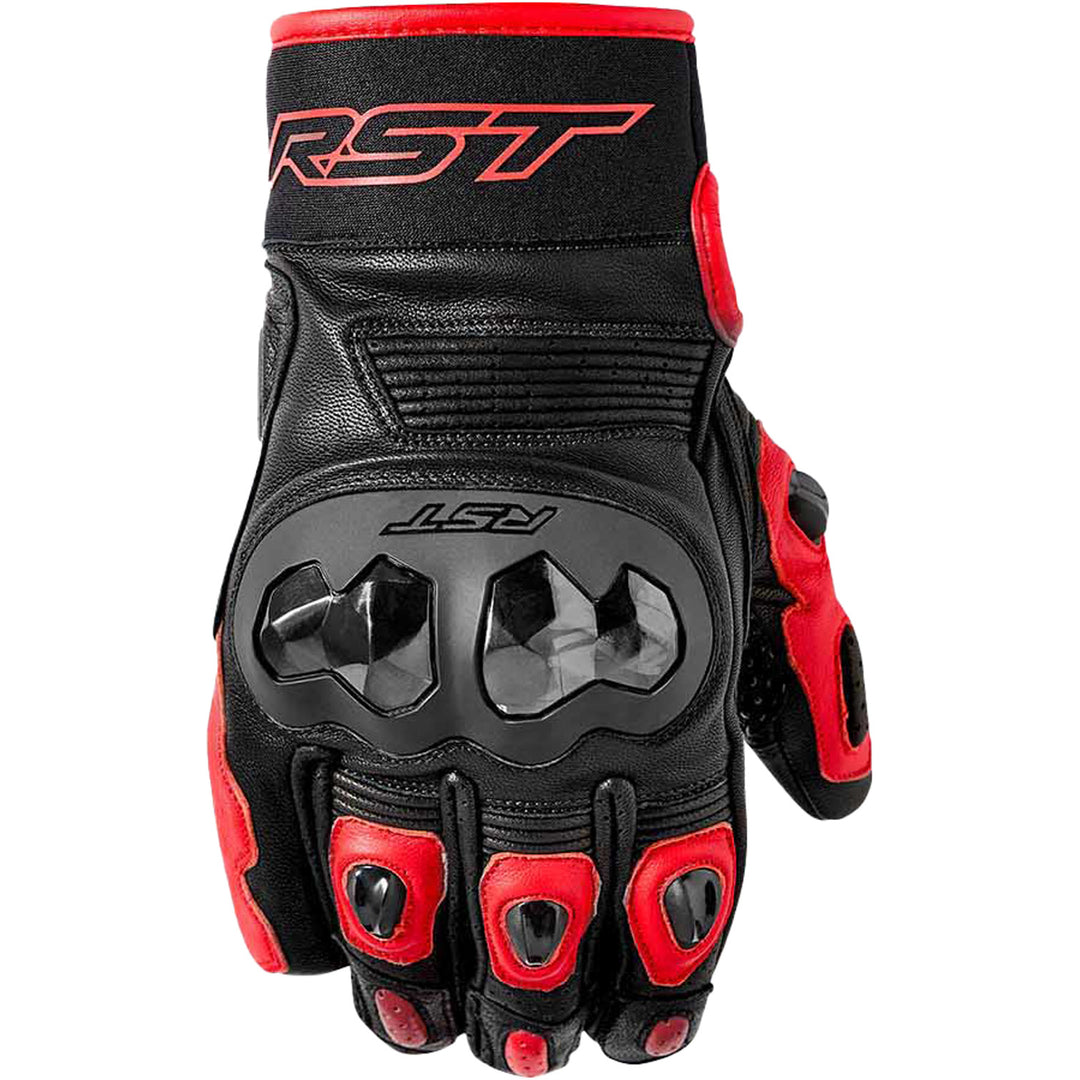 RST Freestyle 3 D3O Gloves Black/Red - Back of Hand View