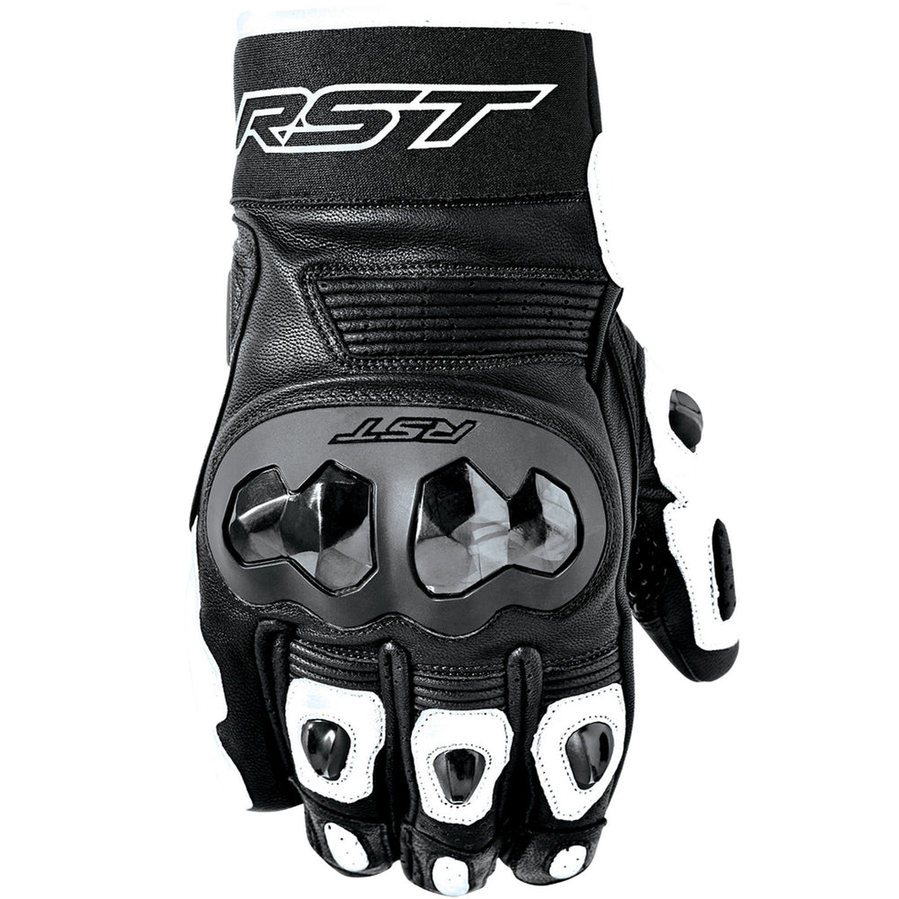 RST Freestyle 3 D3O Gloves Black/White - Back of Hand View