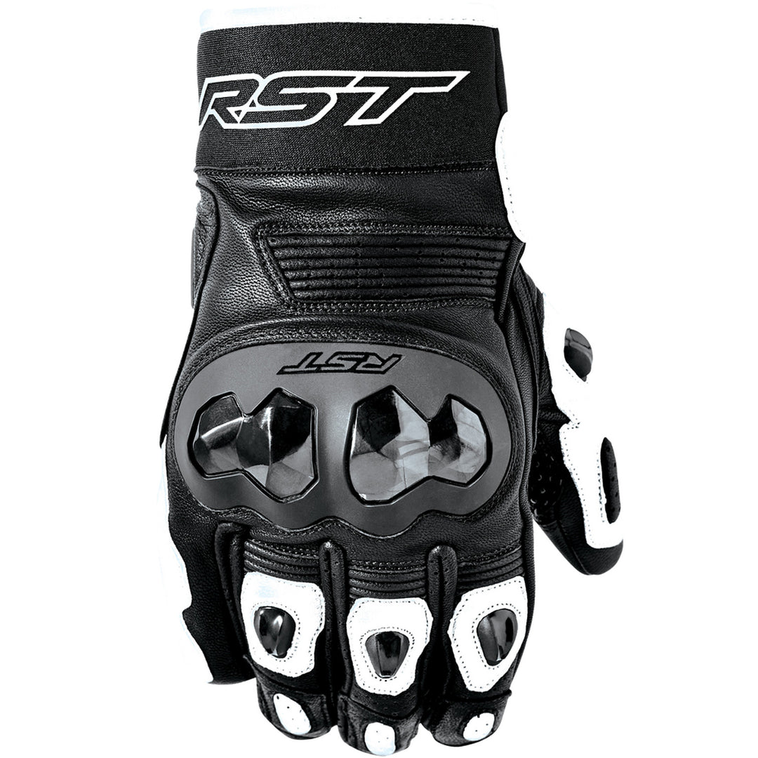 RST Freestyle 3 D3O Gloves Black/White - Back of Hand View