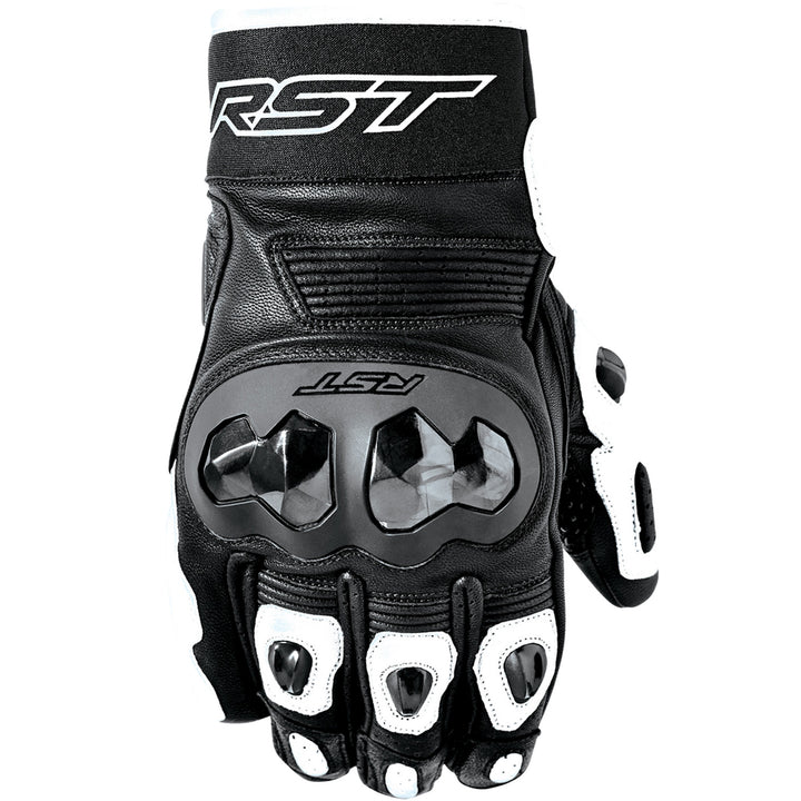 RST Freestyle 3 D3O Gloves Black/White - Back of Hand View
