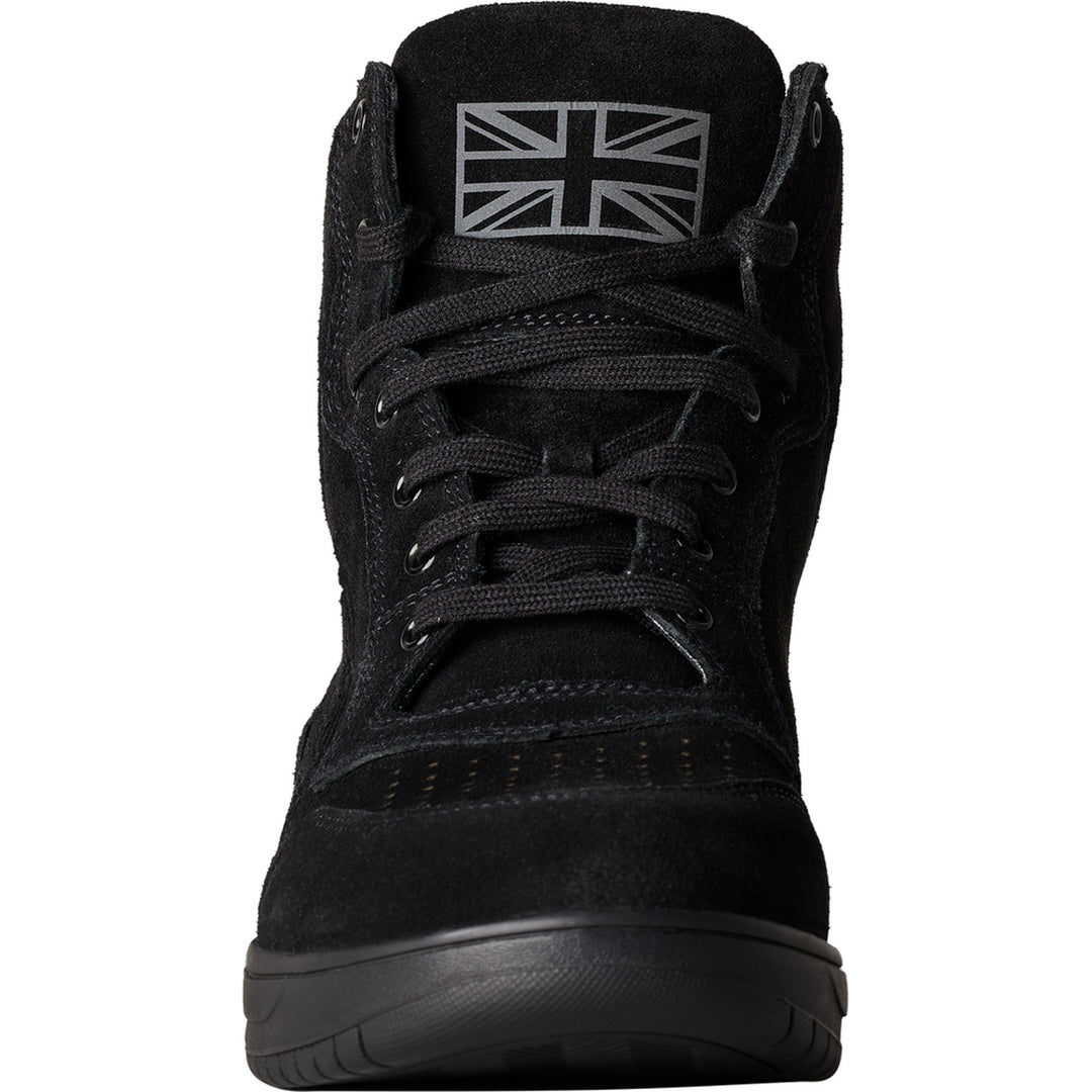 RST Hi-Top Moto CE Sneaker Black Suede - Front View