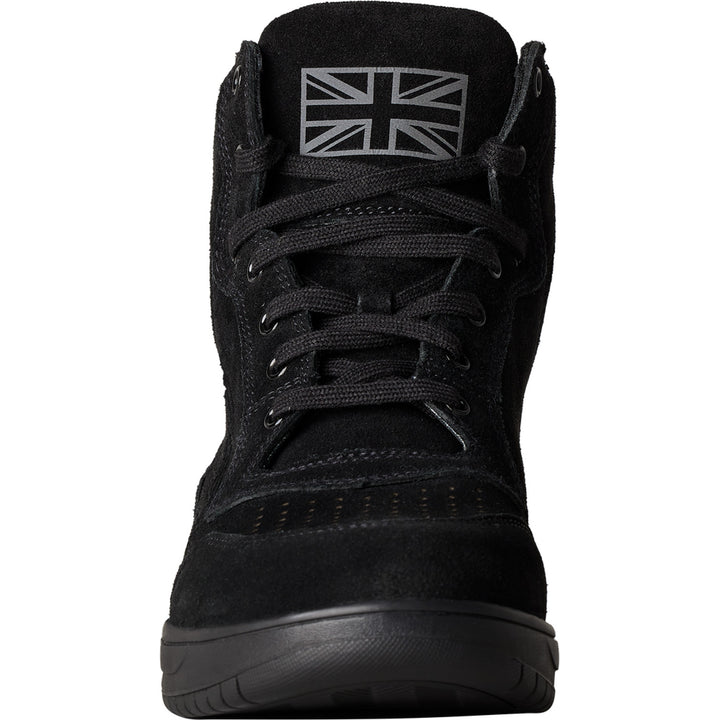 RST Hi-Top Moto CE Sneaker Black Suede - Front View