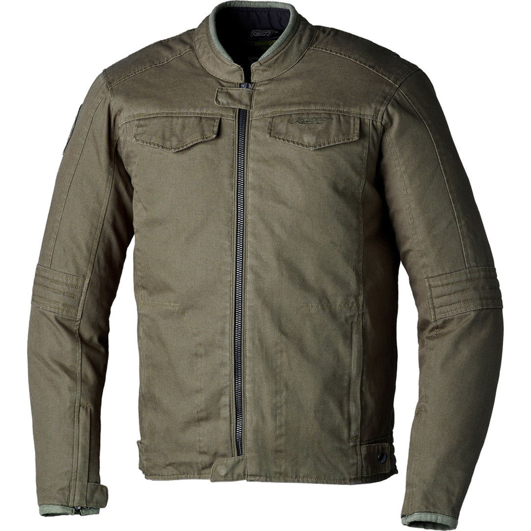 RST Isle of Man TT Crosby 2 CE Jacket Olive - Front View