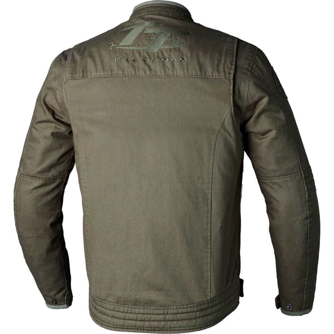 RST Isle of Man TT Crosby 2 CE Jacket Olive - Rear View