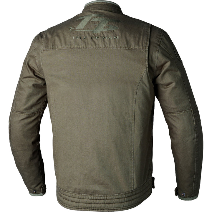 RST Isle of Man TT Crosby 2 CE Jacket Olive - Rear View