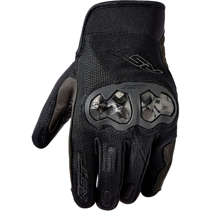 RST Jetstream Gloves Black - Back of Hand View