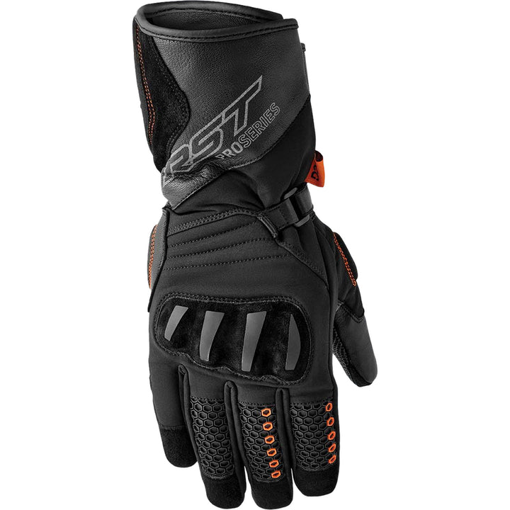RST Ladies' Artic D3O Waterproof Gloves Black - Back of Hand View