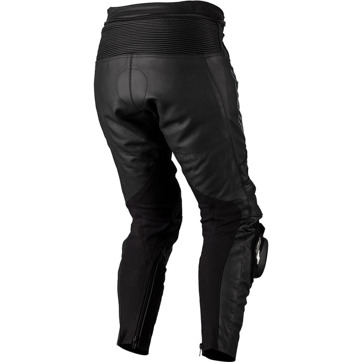 RST Ladies S1 CE Leather Pants Black/Black - Rear View