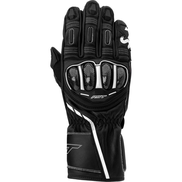 RST Ladies S1 CE Gloves Black/White - Back of Hand View