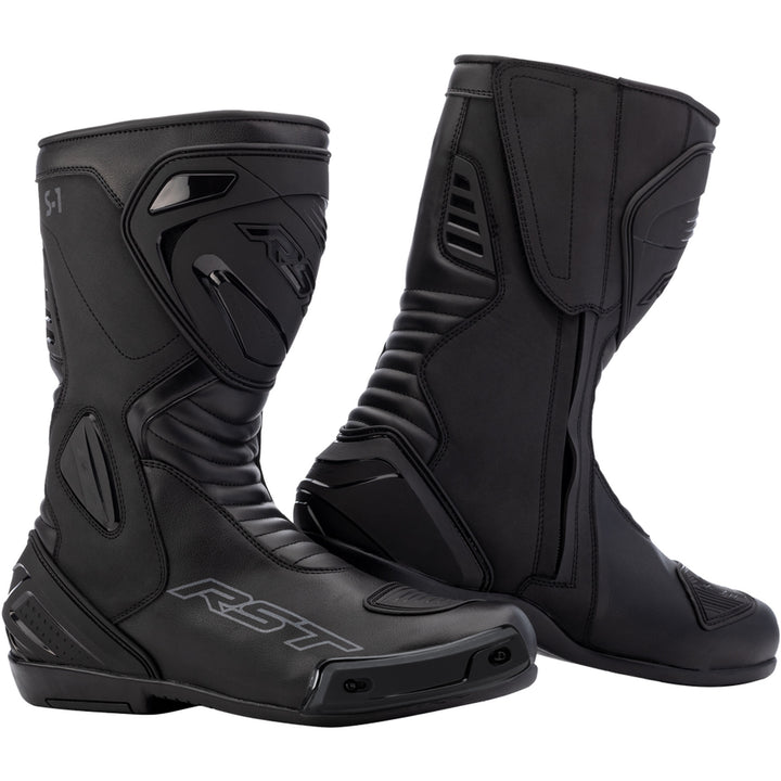 RST Ladies S1 CE Waterproof Boots Black - Side View of Pair