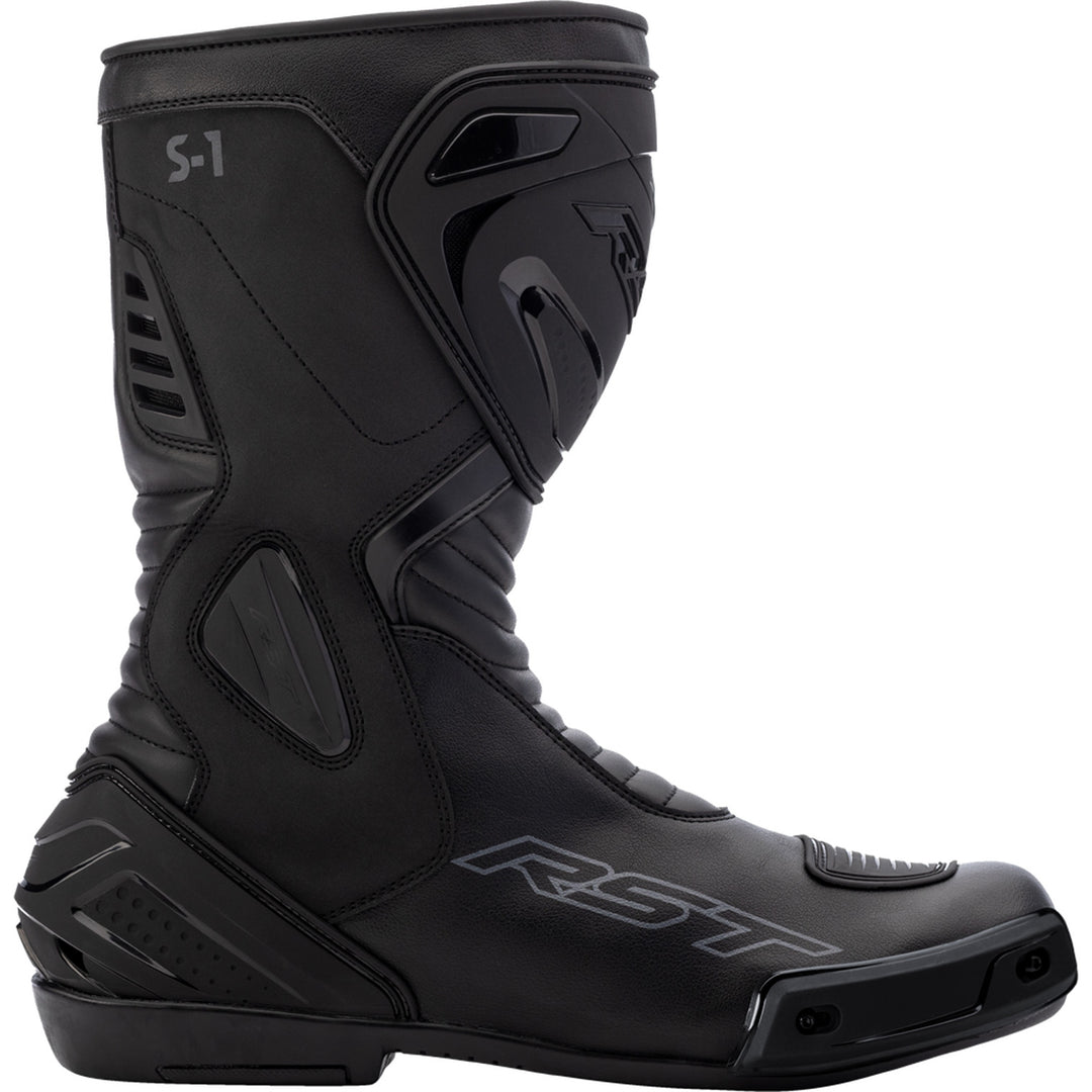 RST Ladies S1 CE Waterproof Boots Black - Outer Side View