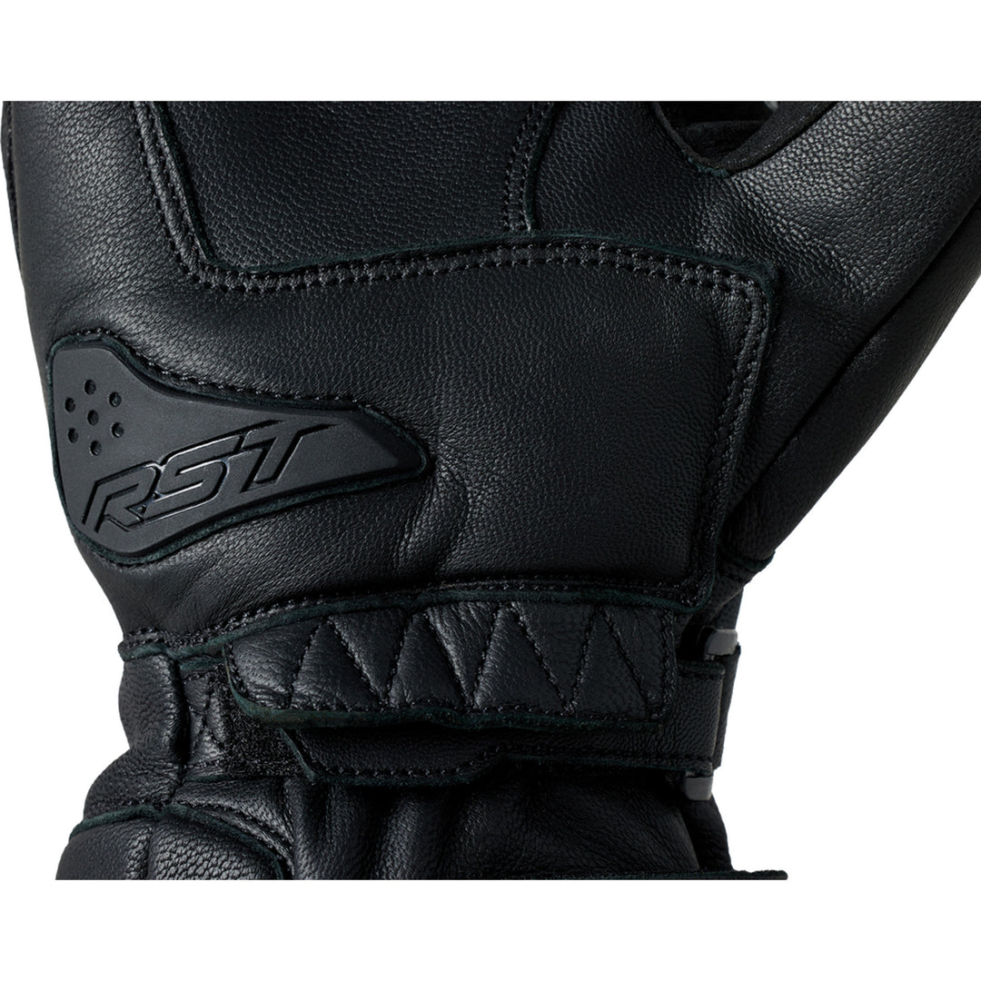 RST Ladies S1 CE Waterproof Gloves Black/Black - Close-Up of Palm Slider