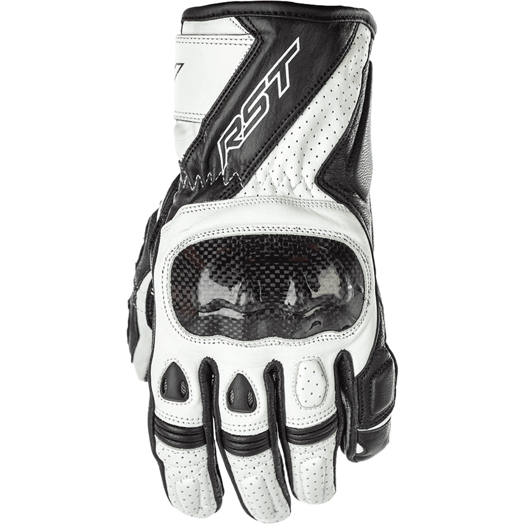 RST Ladies' Stunt III CE Gloves Black/White - Back of Hand View