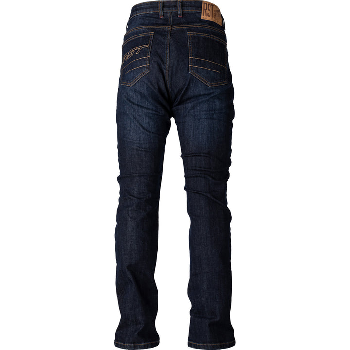 RST Ladies' Straight Leg 2 CE Jeans Dark Blue - Rear View
