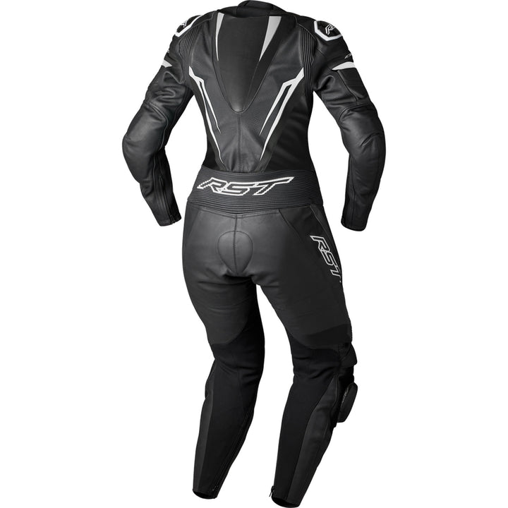 RST Ladies' TracTech Evo D3O Leather Suit Black/White - Rear View
