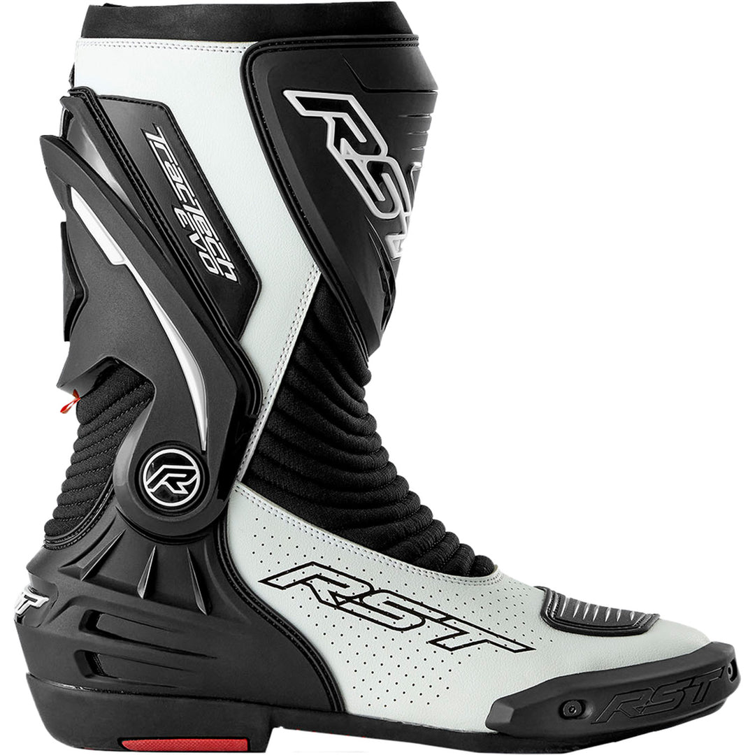 RST Ladies' TracTech Evo D3O Boots Black/White - Outer Side View