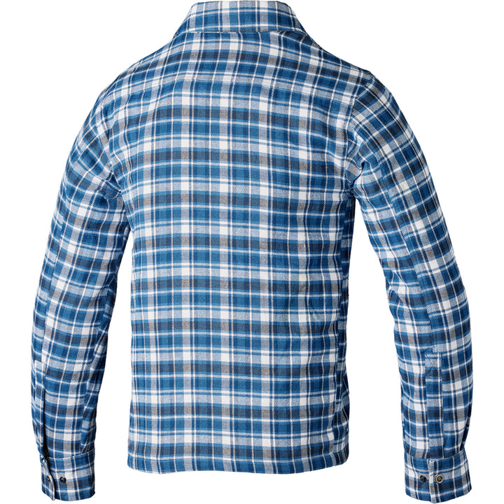 RST Lumberjack Checkered Riding Shirt Blue/Grey - Rear View