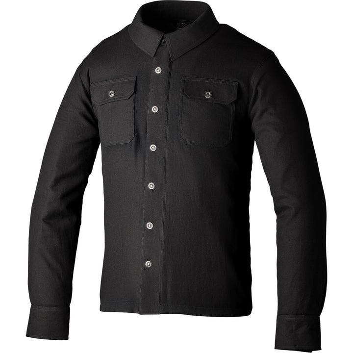 RST Lumberjack Checkered Riding Shirt Plain/Black - Front View