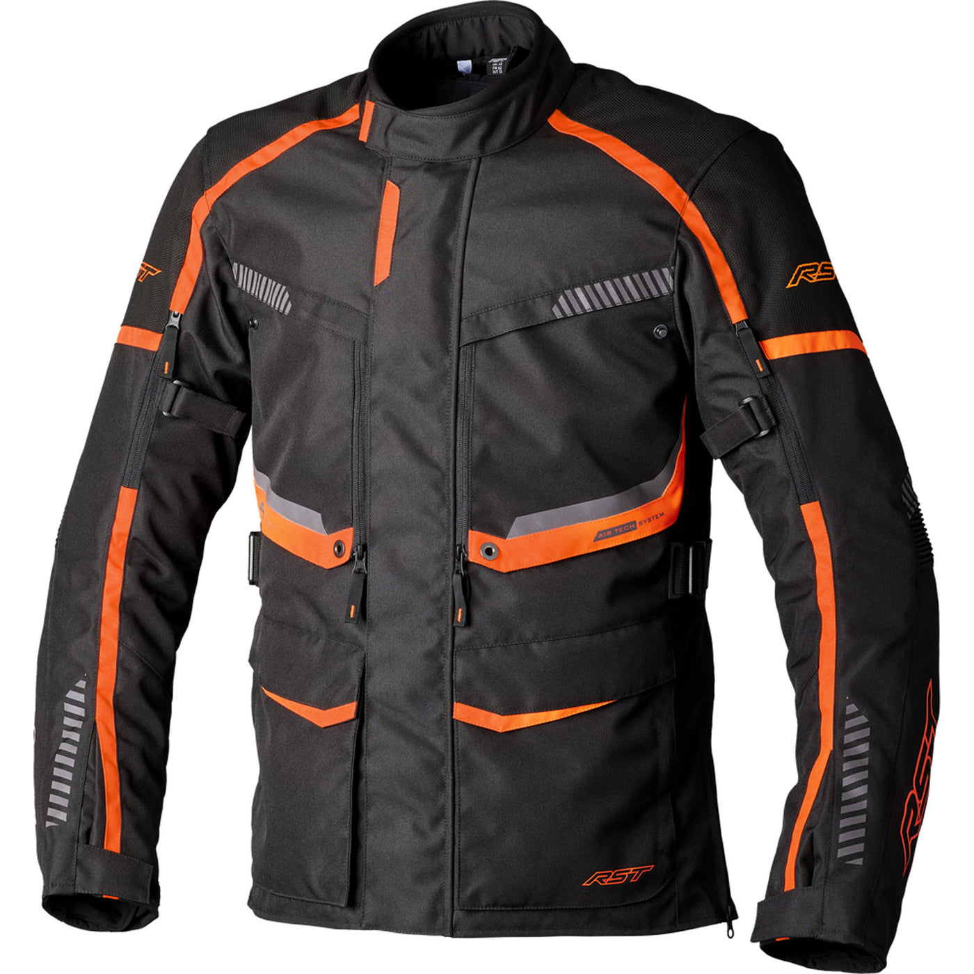RST Maverick Evo Jacket Black/Orange - Front View