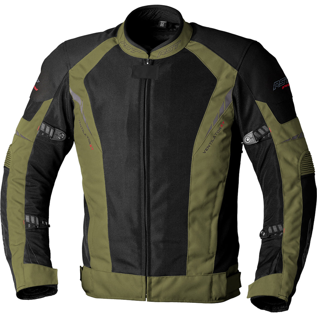 RST Pro Series Ventilator XT CE Jacket Green/Black - Front View