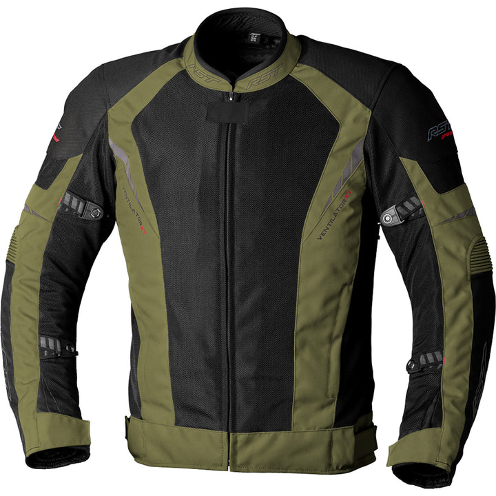 RST Pro Series Ventilator XT CE Jacket Green/Black - Front View