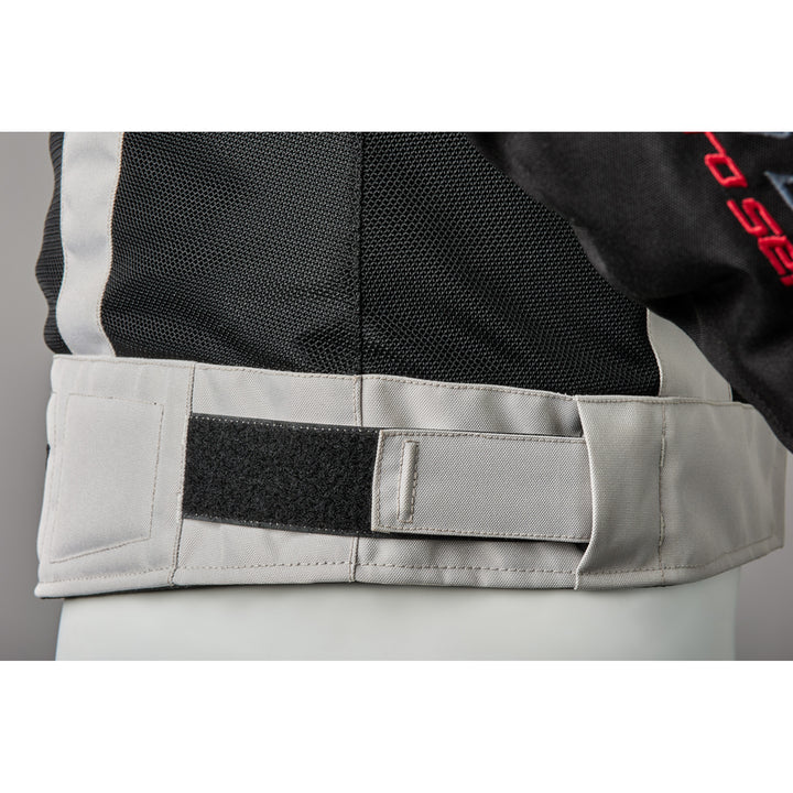 RST Pro Series Ventilator XT CE Jacket Silver/Black - Close-Up of Waist Adjustment