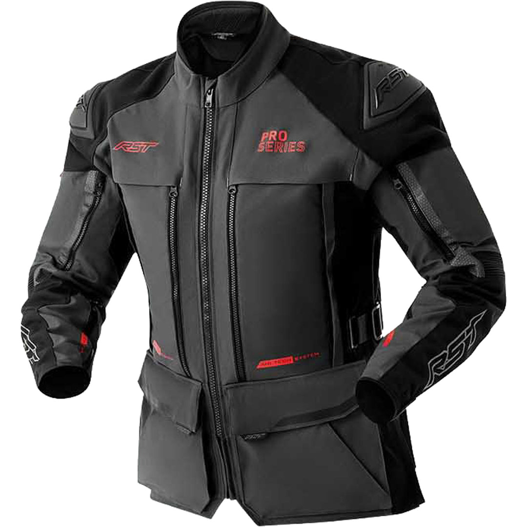 RST Pro Series Adventure D3O Jacket Grey/Black - Front View