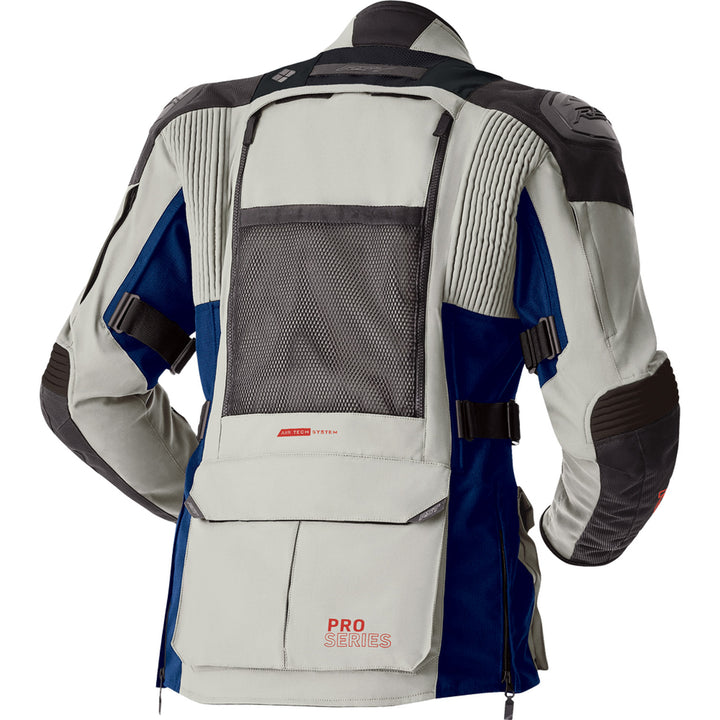 RST Pro Series Adventure D3O Jacket Silver/Blue - Rear View