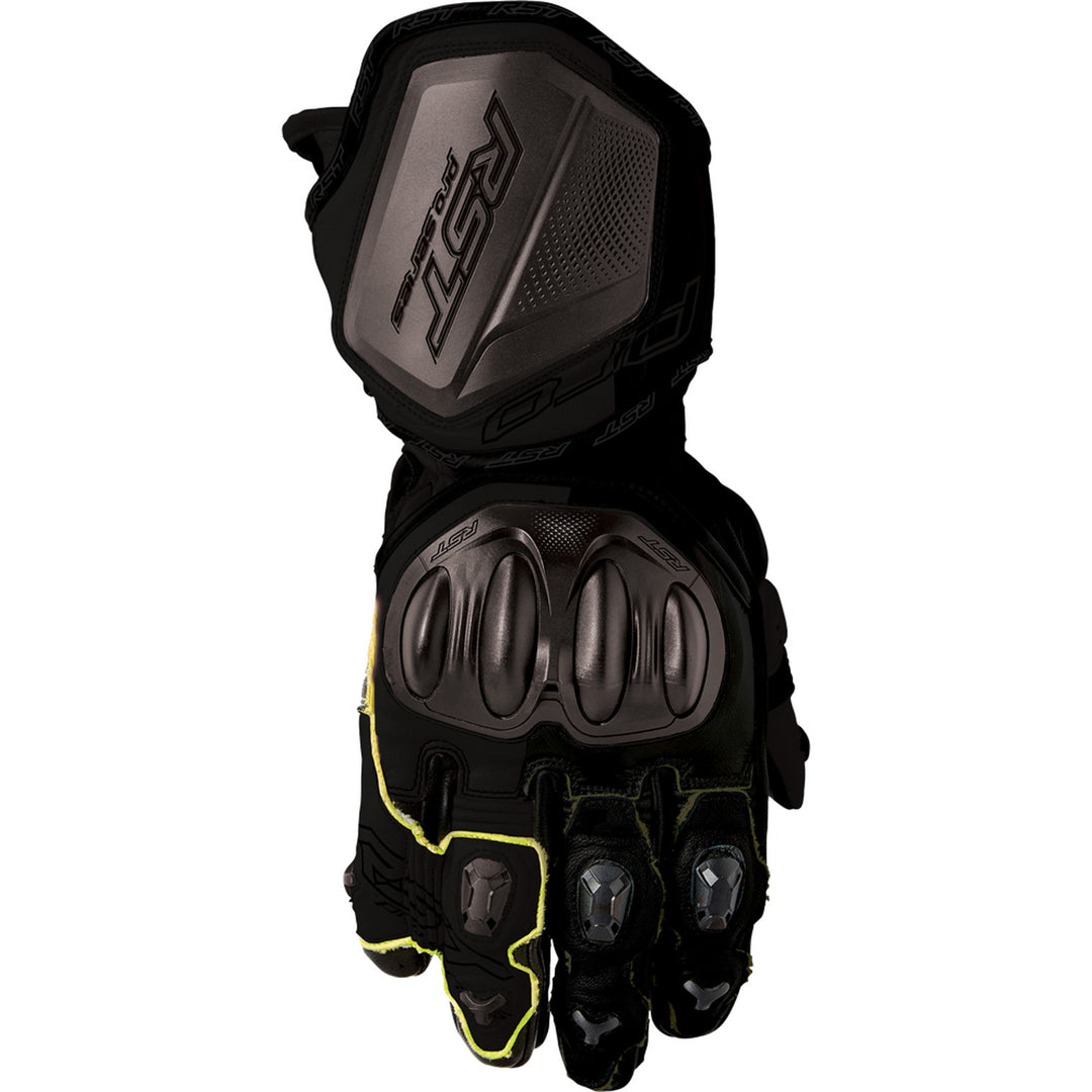 RST Pro Series GP D3O Gloves Black - Back of Hand View