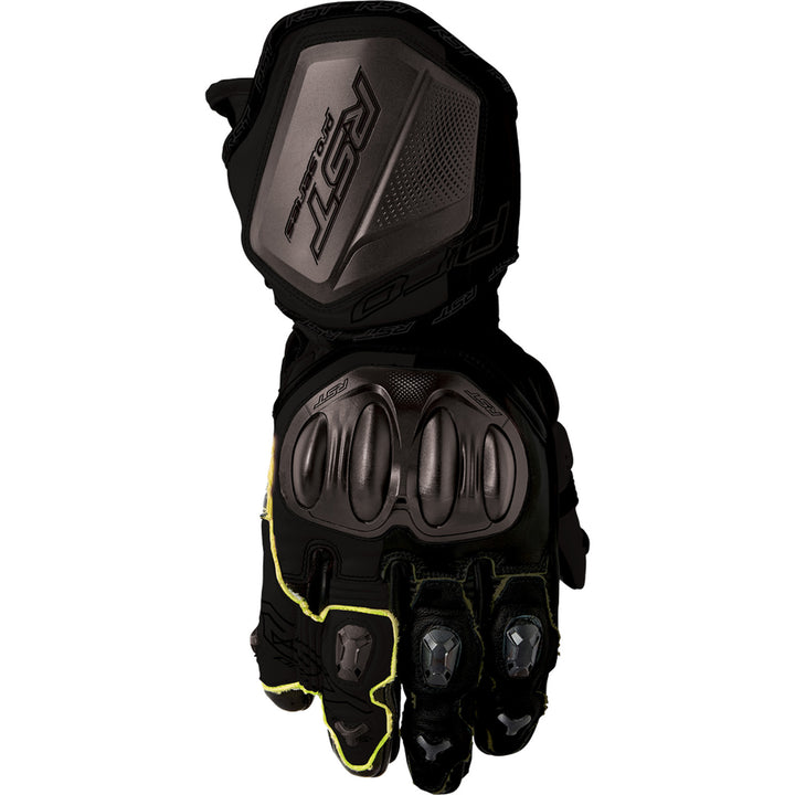RST Pro Series GP D3O Gloves Black - Back of Hand View