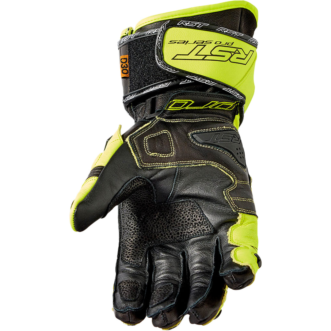 RST Pro Series GP D3O Gloves Black/Flo Yellow - Palm View