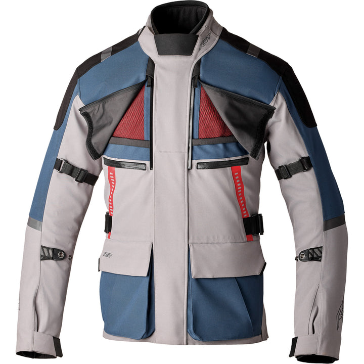 RST Pro Series Vulcan CE Textile Jacket Silver/Blue - Front View