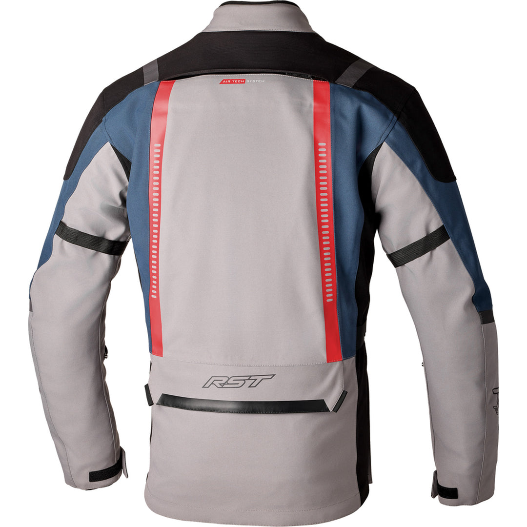 RST Pro Series Vulcan CE Textile Jacket Silver/Blue - Rear View
